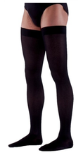 Load image into Gallery viewer, Sigvaris 230 Black Thigh High 30-40mmHg Compression Hose
