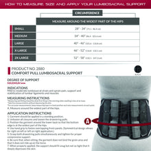Load image into Gallery viewer, OTC / Comfort Pull Lumbosacral Support 2880 with rigid exterior 8&quot; back panel
