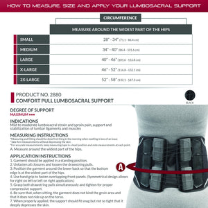 OTC / Comfort Pull Lumbosacral Support 2880 with rigid exterior 8" back panel