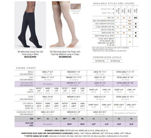 Sigvaris 860 Opaque 20-30mmHg Knee High Compression Stockings