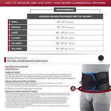 Load image into Gallery viewer, TruTEK Lumbosacral Orthosis 2894 w/ Rigid anterior and posterior inserts
