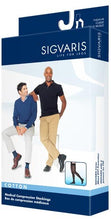 Load image into Gallery viewer, Sigvaris 230 Black Thigh High 30-40mmHg Compression Hose
